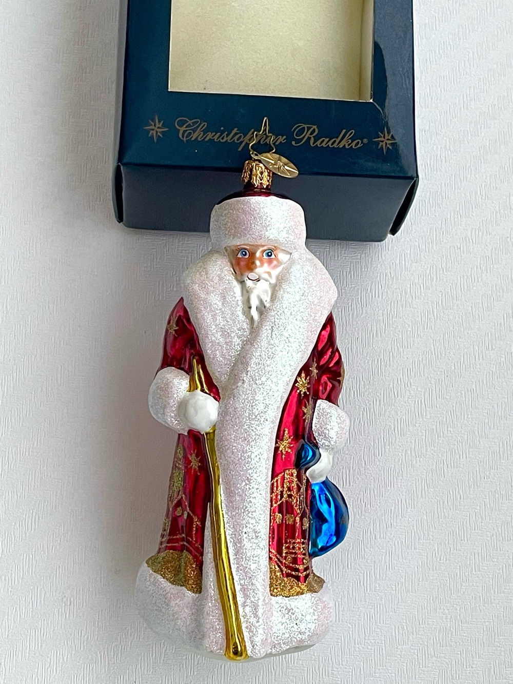 CHRISTOPHER RADKO BROOKS BROTHERS Ornament Siberian SANTA St. Nick Red Coat